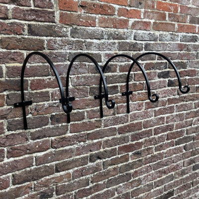 Metal Round Hanging Basket Hooks (40cm) Set of 4 DIY at B&Q