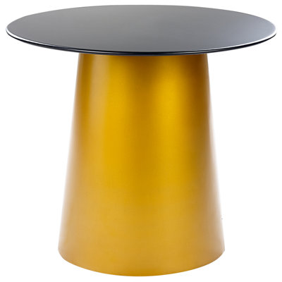 Metal Side Table Black and Gold KERANG