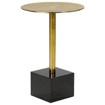 Metal Side Table Gold and Black COLIBRI