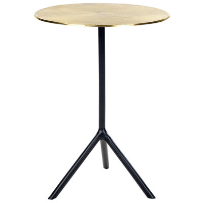 Metal Side Table Gold and Black ERAVUR