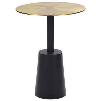 Metal Side Table Gold and Black TANAMI