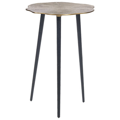 Metal Side Table Gold with Black MUNNAR