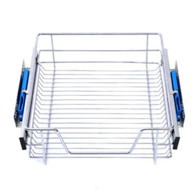 Metal Sliding Kitchen Cabinet Pull Out Wire Basket Cupboard Drawer Organizer W 300mm