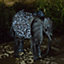 Metal Solar Powered Light Up Elephant Ornament - Weather Resistant Colour Changing Garden Decoration - H34cm x W38cm x D24cm