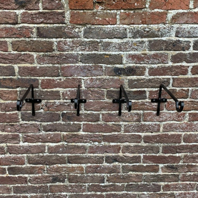 Metal Square Hanging Basket Brackets (29cm) Set of 4