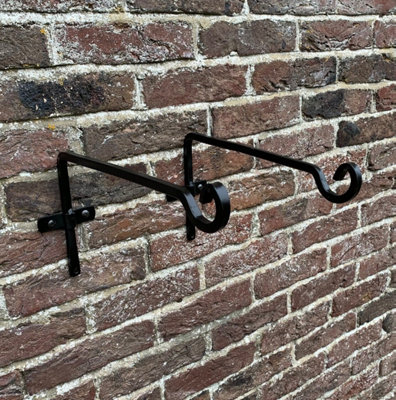 Metal Square Hanging Basket Brackets (29cm) Set of 4