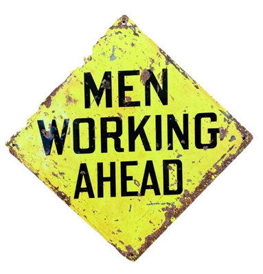 Metal Square Wall Sign - Men A