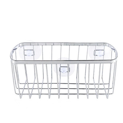 Metal Suction Chrome Storage Basket