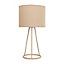 Metal Tripod With Ring Table Lamp Natural