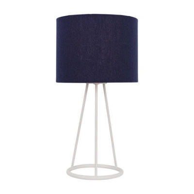 Navy tripod store table lamp