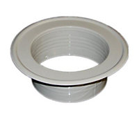 Metal Ventilation Ducting Pipe Wall Plate Spigot White 120mm Diameter