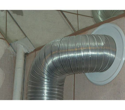 Metal Ventilation Ducting Pipe Wall Plate Spigot White 80mm Diameter