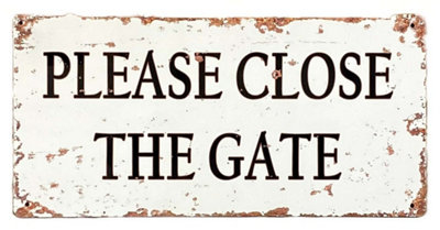 Metal Wall Sign - Please Close