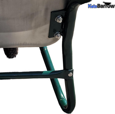 Metal Wheelbarrow - Galvanised with Pneumatic Tyre Professional Garden Wheelbarrow - 100 Litre - 7