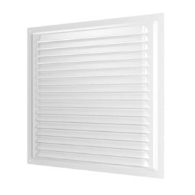 Metal White Air Vent Grille 200mm x 200mm with Fly Screen
