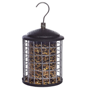 Metal Wild Bird Seed Feeder Squirrel Proof Blocking Protection Guard Steel Cage holds 800g bird seeds