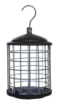 Metal Wild Bird Seed Feeder Squirrel Proof Blocking Protection Guard Steel Cage holds 800g bird seeds