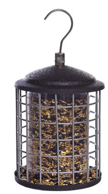 Metal Wild Bird Seed Feeder Squirrel Proof Blocking Protection Guard Steel Cage holds 800g bird seeds