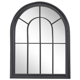 Metal Window Wall Mirror 69 x 89 cm Black EMBRY