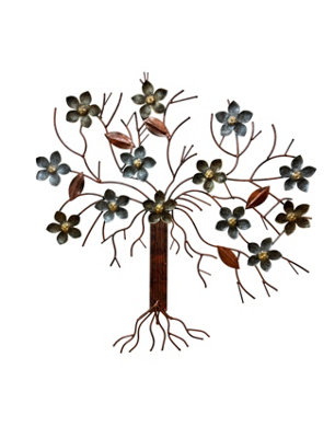Metallic Cherry Blossom Apple Blossom Tree Wall Art