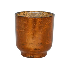 Metallic Copper Glass Holder H19Cm W15.5Cm