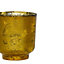 Metallic Gold Tea Light Holder - Glass - L15.5 x W15.5 x H19 cm - Gold