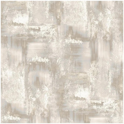 Metallic Industrial Effect Wallpaper Taupe Grey Textured Abstract Feature Wall
