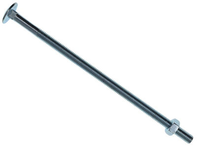 Metalmate MEMCSX08180 Cup Square Hex Bolt & Nut ZP M8 x 180mm Box 10 ...