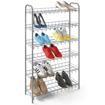 Metaltex 6-Tier Shoe Rack Shoe 6 Silver Grey