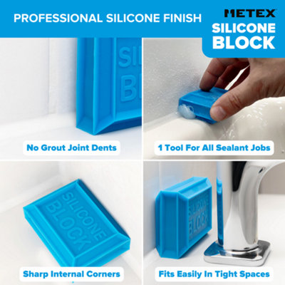 Metex Silicone Block Professional Silicone Sealant Finishing Tool