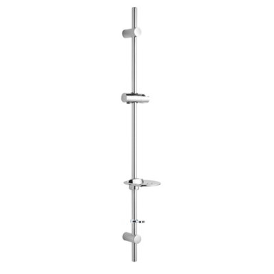 Methven 1m Adjustable Chrome Shower Riser Rail - Adjustable Brackets ...