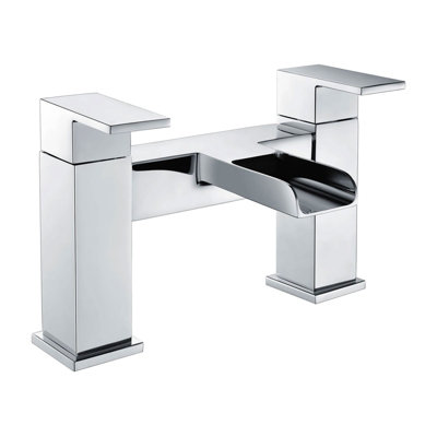 Methven Deva Sparkle Deck Mounted Bath Filler Tap Modern Waterfall ...
