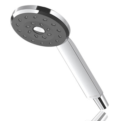 Methven Satinjet KIRI Shower Head Chrome/Gray DIY at B&Q