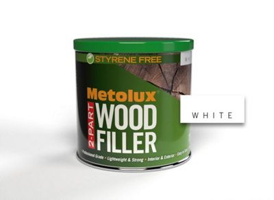 Metolux 2 Part Styrene Free Wood Filler White 770ml - White