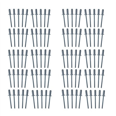 Metric Aluminium Blind Pop Pot Rivets Set Fastener Fastening 4mm x 10mm 100pc