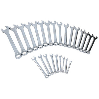 Metric MM Combination Ring Open Ended Spanners Wrench 6mm - 32mm 25pc