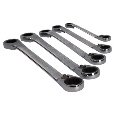 Metric MM Ratchet Spanner Wrench Set Double Ended Box 8 - 19mm ...
