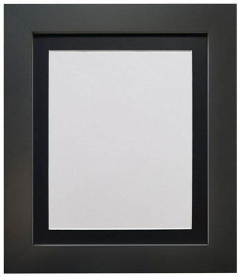 Metro Black Frame with Black Mount for Image Size 4 x 3 Inch