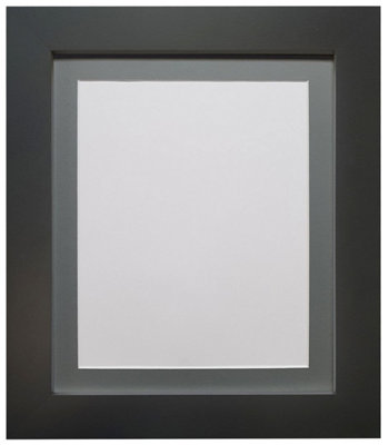 Metro Black Frame with Dark Grey Mount 30 x 40CM Image Size 12 x 10 Inch