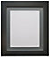 Metro Black Frame with Dark Grey Mount for Image Size 50 x 40 CM