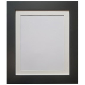 Metro Black Frame with Ivory Mount for Image Size 10 x 4 Inch