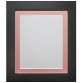 Metro Black Frame with Pink Mount 30 x 40CM Image Size 12 x 10 Inch