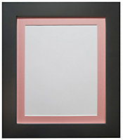 Metro Black Frame with Pink Mount for Image Size 12 x 8 Inch