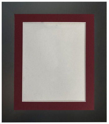 Metro Black Frame with Red Mount 30 x 40CM Image Size 12 x 10 Inch