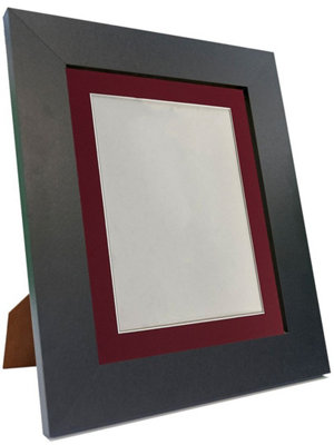 Metro Black Frame with Red Mount for Image Size 10 x 8 Inch