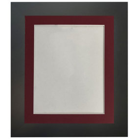 Metro Black Frame with Red Mount for Image Size 10 x 8 Inch