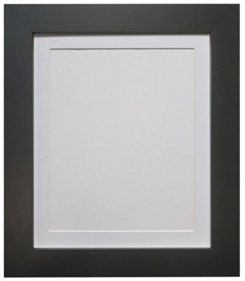 Metro Black Frame with White Mount 40 x 50CM Image Size 15 x 10 Inch