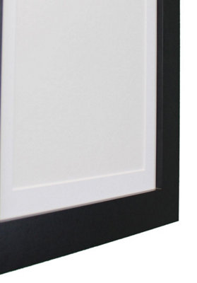 Metro Black Frame with White Mount for Image Size 30 x 20 Inch