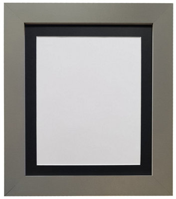 Metro Dark Grey Frame with Black Mount 30 x 40CM Image Size 12 x 8 Inch