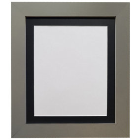 Metro Dark Grey Frame with Black Mount for Image Size 10 x 4 Inch